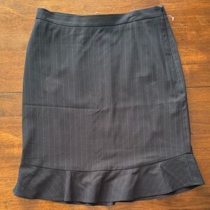 LOFT Dark Blue Pin Striped Skirt